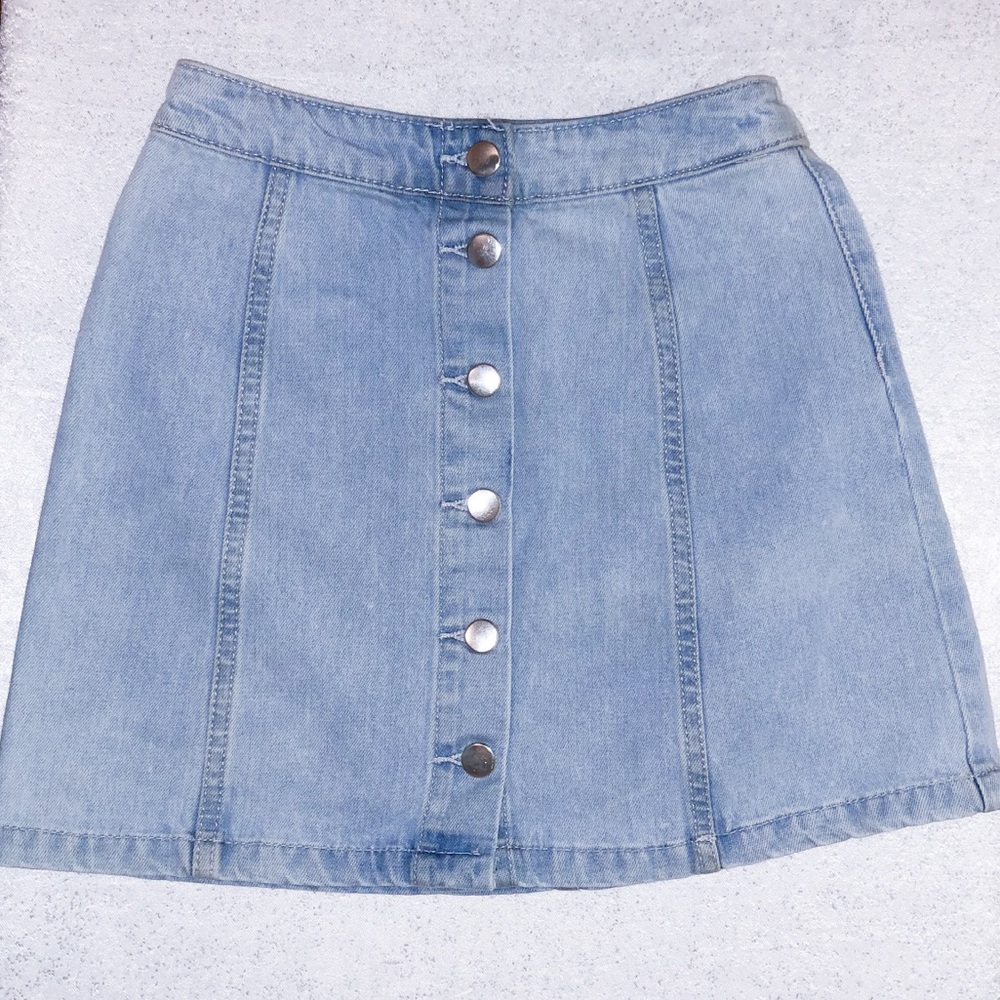 H&M Denim Button Up Skirt Size 4